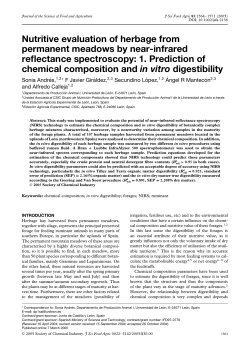 Nutritive evaluation of herbage from permanent meadows by near