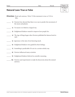 Natural Laws True or False Directions