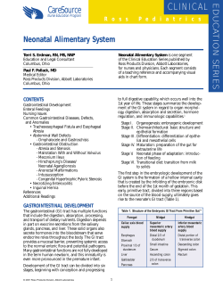Neonatal Alimentary System
