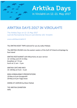 ARKTIKA DAYS 2017 IN VIROLAHTI