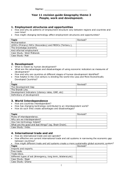 Revision guide Geography theme 3