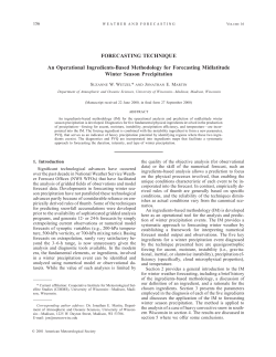 FORECASTING TECHNIQUE An Operational Ingredients