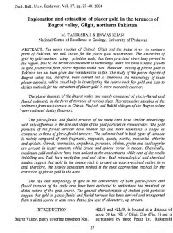 Exploration And Extraction Of Placer Gold In The Terraces