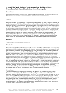 A mouthful of mud: the fate of contaminants from the Fitzroy River