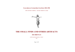 the small finds and other artifacts