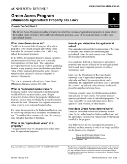Green Acres Program - Minnesota Department of Revenue
