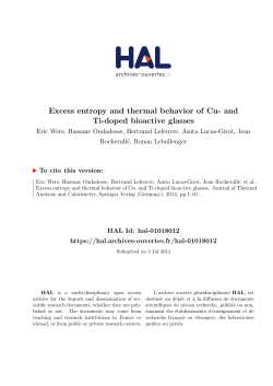 Excess entropy and thermal behavior of Cu- and Ti-doped