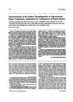 Characterization of the relative thrombogenicity of