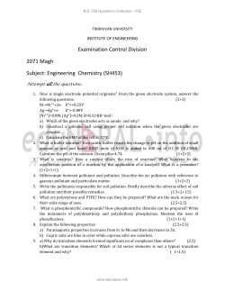 Engg Chemistry Old Ques Collection