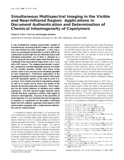 Simultaneous Multispectral Imaging in the Visible and Near