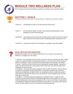 MODULE TWO WELLNESS PLAN