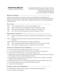 CV - Lamont-Doherty Earth Observatory