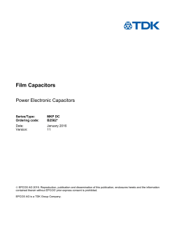 Film Capacitors - Power Electronic Capacitors - MKP DC