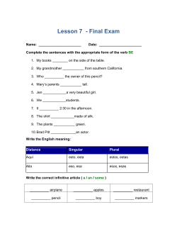 Final Exam - The Language School