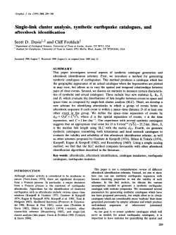 Single-Link Cluster Analysis, Synthetic Earthquake Catalogues, and