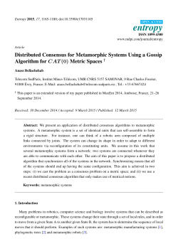 Distributed Consensus for Metamorphic Systems Using a Gossip