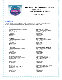 Lodging - Words of Life Fellowship Church