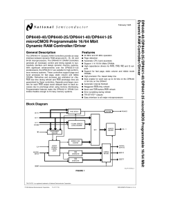 DP8440/DP8441 microCMOS Programmable 16/64 Mbit