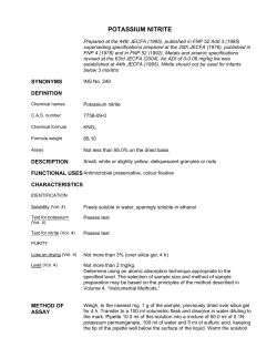 POTASSIUM NITRITE