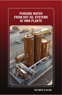 purging water from hot oil systems at hma