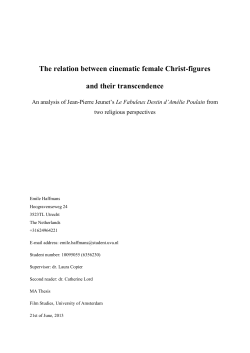 The relation between cinematic female Christ-figures - UvA-DARE
