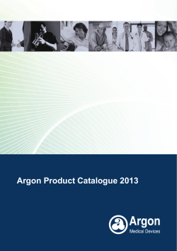 Argon Product Catalogue 2013