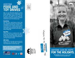 food and toy drives - Metropolitan Ministries