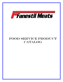 Food Service Product Catalog