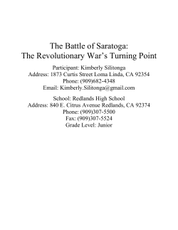 The Battle of Saratoga: The Revolutionary War`s Turning Point