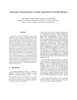 Non-Invasive Measurement of Core Body Temperature in Marathon