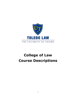 College of Law Course Descriptions