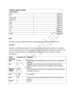 MYOSITIS PROFILE, SERUM (Immunoblot) Mi