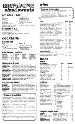 drink menu