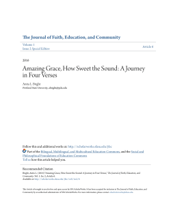 Amazing Grace, How Sweet the Sound: A Journey in Four Verses