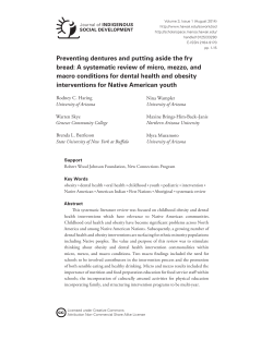 Preventing dentures and putting aside the fry bread