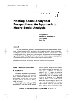 August 2006 - Journal of Futures Studies