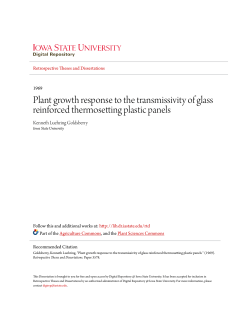 Plant growth response to the transmissivity of glass reinforced