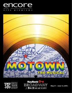 Motown! - Encore Arts Seattle