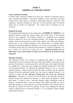 TOPIC 5. FORMULAS AND EQUATIONS.