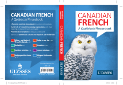 Canadian French - A Québécois Phrasebook