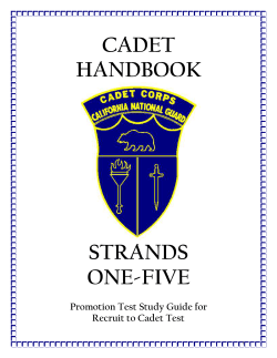 Strands 1-5 booklet - California Cadet Corps