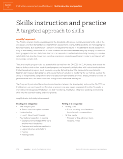Skills instruction and practice