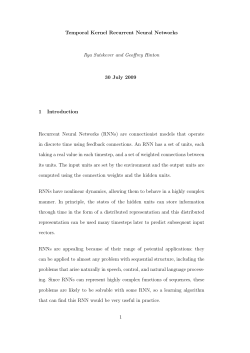 Temporal Kernel Recurrent Neural Networks