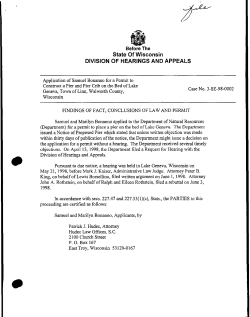 State Of Wisconsin DIVISION OF HEARINGS AND APPEALS
