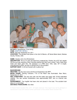 ACTIVITY: Spearfishing / Free diving CASE: GSAF 2011.09.24.b