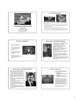 Introduction to Political Science - SPIA UGA