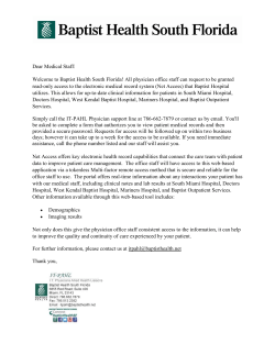 PRIVATE/PROPRIETARY - Baptist Health South Florida