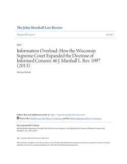 Information Overload: How the Wisconsin Supreme Court Expanded