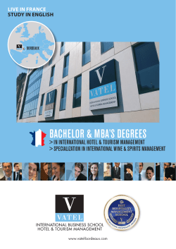 brochures - Vatel Bordeaux