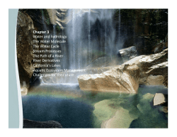Chapter 3 Water - Sierra Streams Institute